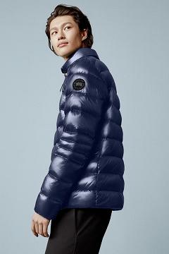 Chamarras Canada Goose Hombre Mexico - Crofton Chaqueta De Plumas Black Label Azul Oscuro Marino KC2304169